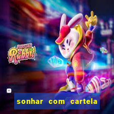 sonhar com cartela de bingo