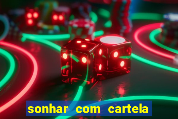 sonhar com cartela de bingo